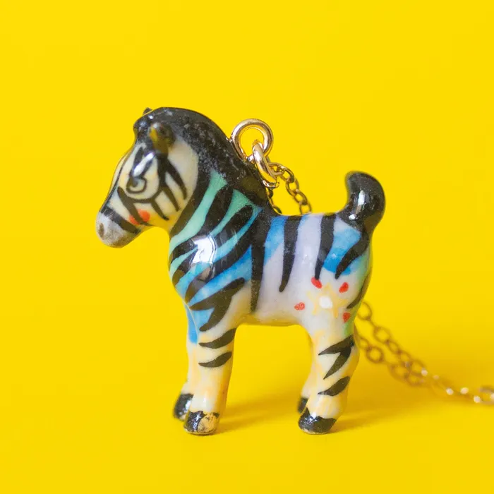 Rainbow Zebra Necklace Camp Hollow Necklaces