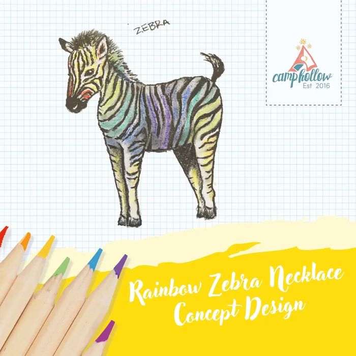 Rainbow Zebra Necklace Camp Hollow Necklaces