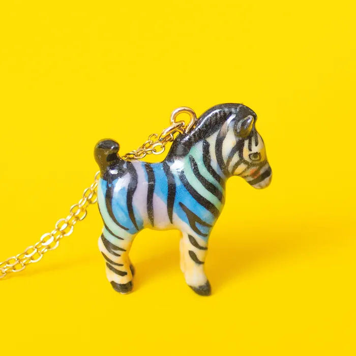 Rainbow Zebra Necklace Camp Hollow Necklaces