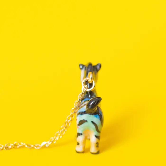 Rainbow Zebra Necklace Camp Hollow Necklaces