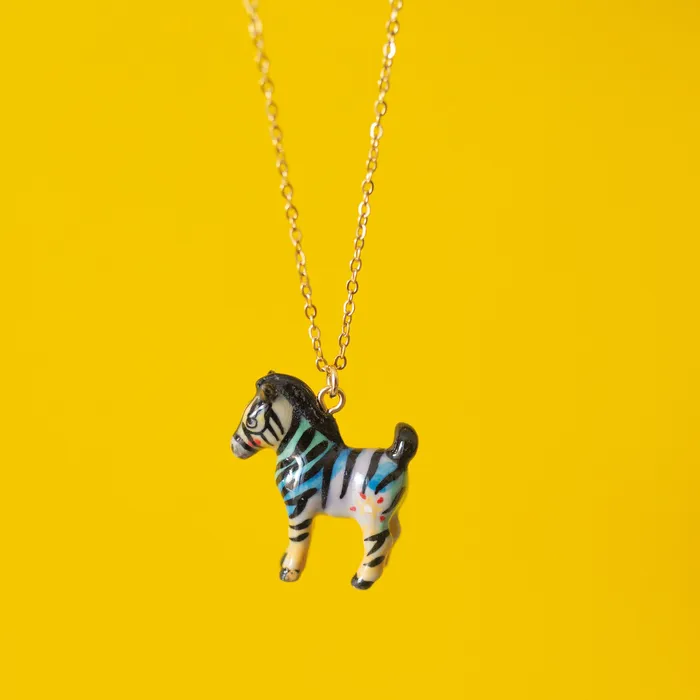 Rainbow Zebra Necklace Camp Hollow Necklaces