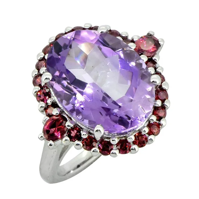 Rings 991 Ct Pink Amethyst Solid 925 Sterling Silver Cluster Ring Jewelry YoTreasure Rings 991 Ct Pink Amethyst Solid 925 Sterling Silver Cluster Ring Jewelry YoTreasure