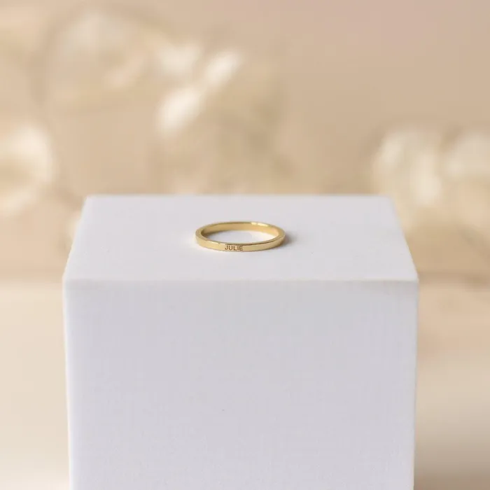 Rings Engraved Stacking Band Ring Grace PK