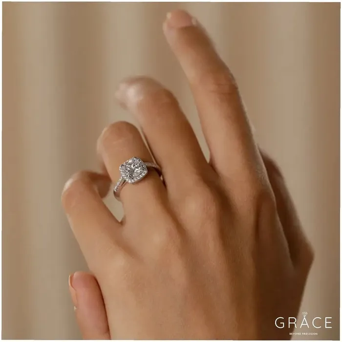 Rings Halo Cut Zircon Ring Grace