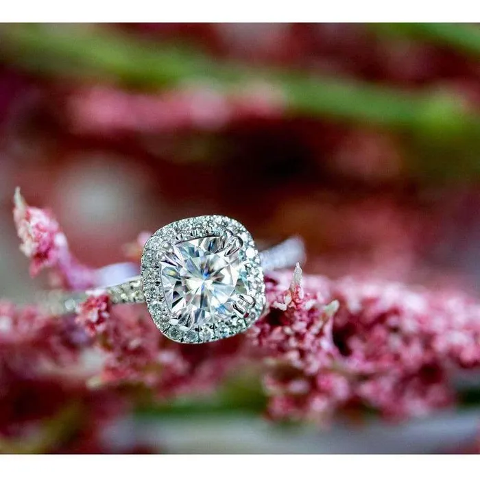 Rings Halo Cut Zircon Ring Grace Rings Halo Cut Zircon Ring Grace