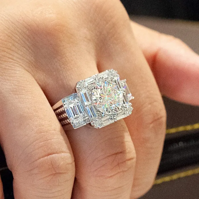 Rings Iced Out Ring Mens Iced Out Rings Womens Iced Out Ring Iced Out Rings UK Baguette Ring Mens Iced Out Pinky Ring Wedding Band Minx London