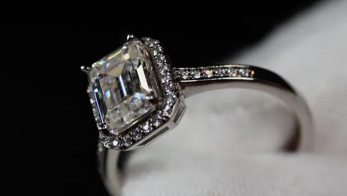Rings Lab Diamonds London 20ct Moissanite Diamond Ring Emerald Cut Moissanite Diamond Engagement Ring