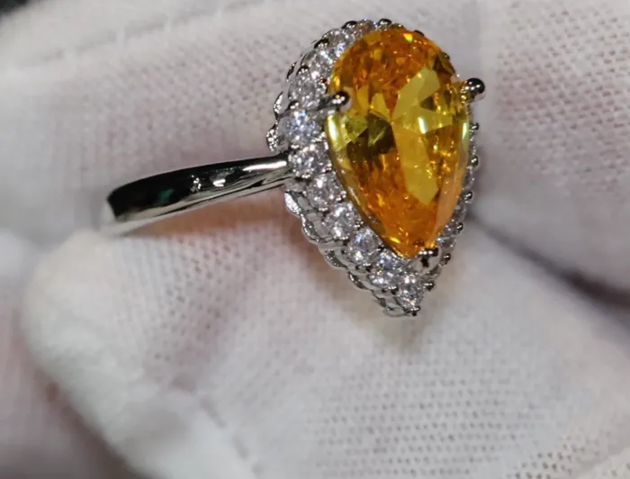 Rings Lab Diamonds London Womens Yellow Diamond Ring Yellow Pear Cut Diamond Engagement Ring