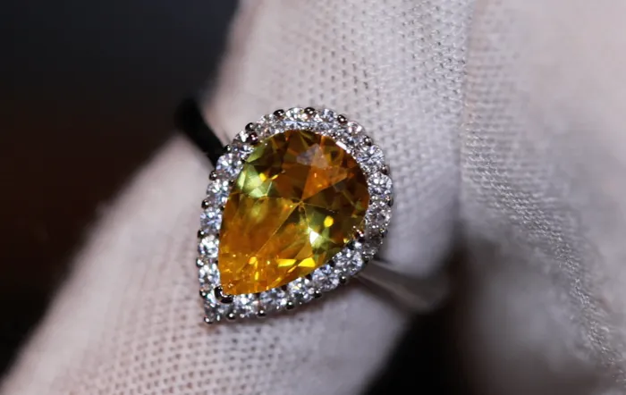 Rings Lab Diamonds London Womens Yellow Diamond Ring Yellow Pear Cut Diamond Engagement Ring
