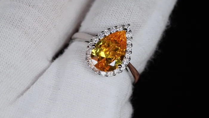 Rings Lab Diamonds London Womens Yellow Diamond Ring Yellow Pear Cut Diamond Engagement Ring