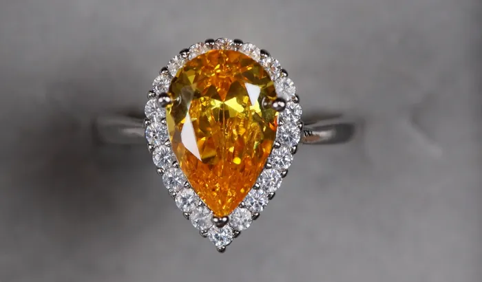 Rings Lab Diamonds London Womens Yellow Diamond Ring Yellow Pear Cut Diamond Engagement Ring