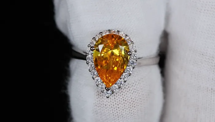 Rings Lab Diamonds London Womens Yellow Diamond Ring Yellow Pear Cut Diamond Engagement Ring