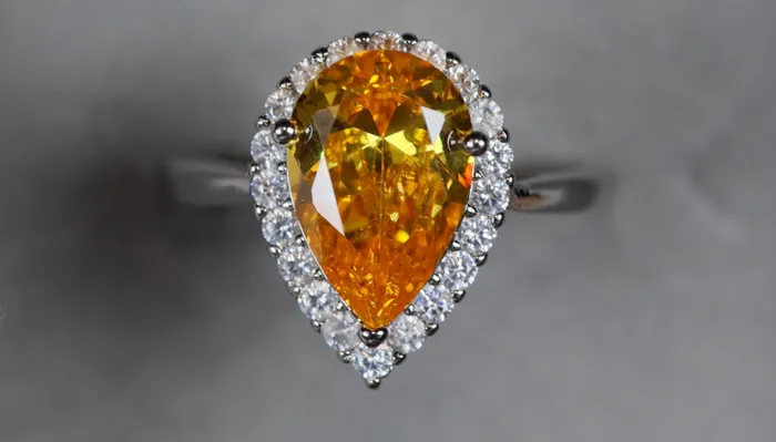 Rings Lab Diamonds London Womens Yellow Diamond Ring Yellow Pear Cut Diamond Engagement Ring