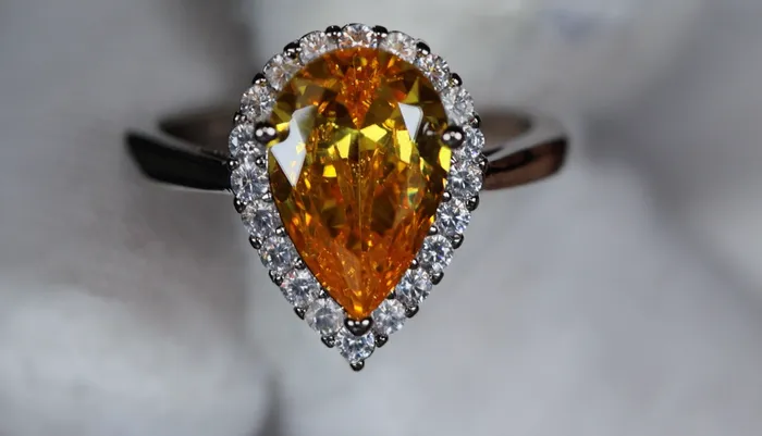 Rings Lab Diamonds London Womens Yellow Diamond Ring Yellow Pear Cut Diamond Engagement Ring