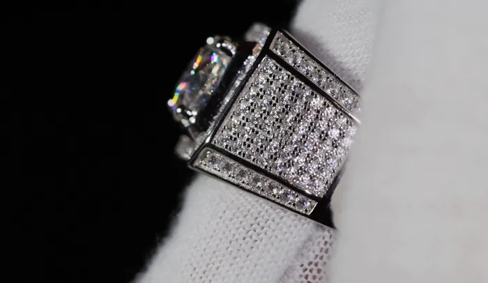 Rings Mens Wedding Ring 2 carat Ring Moissanite Ring Mens Moissanite Ring Iced Out Ring Lab Diamonds London