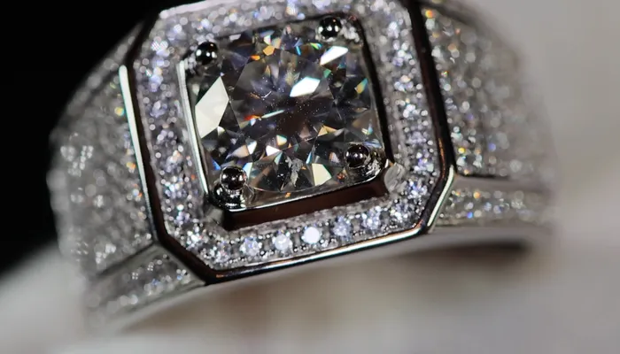 Rings Mens Wedding Ring 2 carat Ring Moissanite Ring Mens Moissanite Ring Iced Out Ring Lab Diamonds London