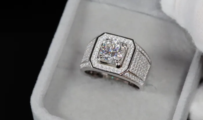 Rings Mens Wedding Ring 2 carat Ring Moissanite Ring Mens Moissanite Ring Iced Out Ring Lab Diamonds London