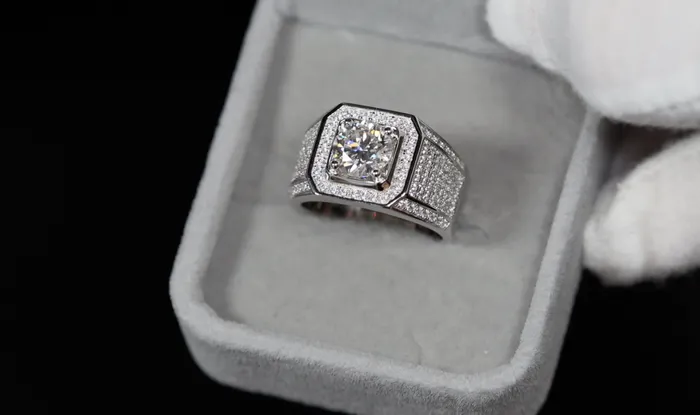 Rings Mens Wedding Ring 2 carat Ring Moissanite Ring Mens Moissanite Ring Iced Out Ring Lab Diamonds London