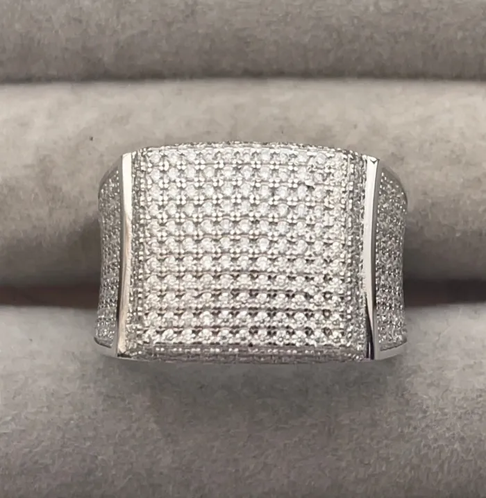 Rings Minx London Moissanite Ring Mens Moissanite Wedding Ring Womens Big Ring Hip Hop Ring Mens Moissanite Ring Iced Out Ring Iced Out Rings