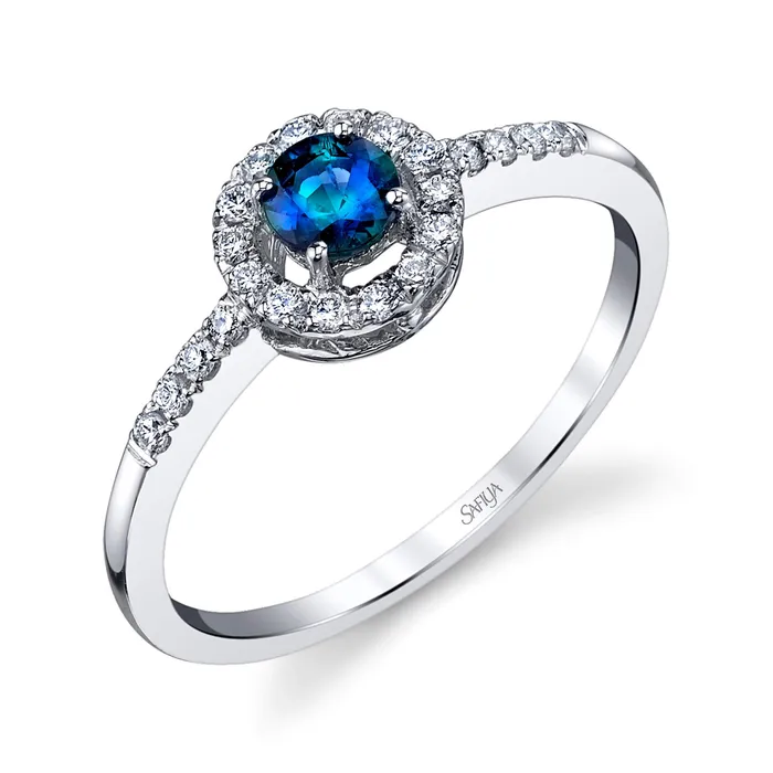 Rings Safiya Jewels Third Eye 14K White Gold Natural Alexandrite Ring