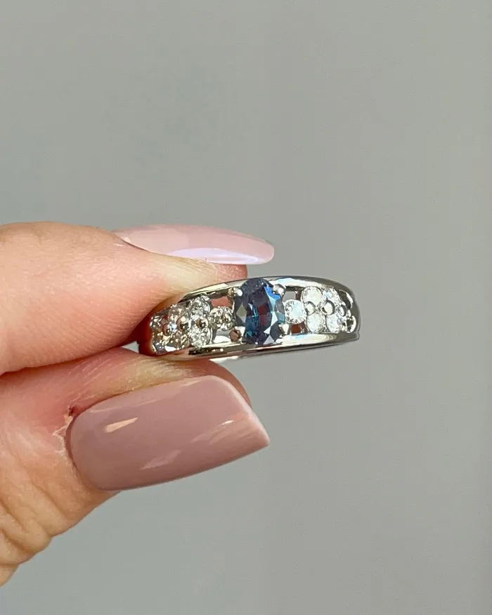 Rings Safiya Jewels Vintage Classic Platinum Natural Alexandrite Ring