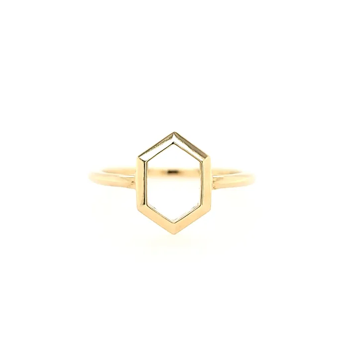 Rings Stuller 14k Yellow Gold Elongated Hexagon Ring I7368