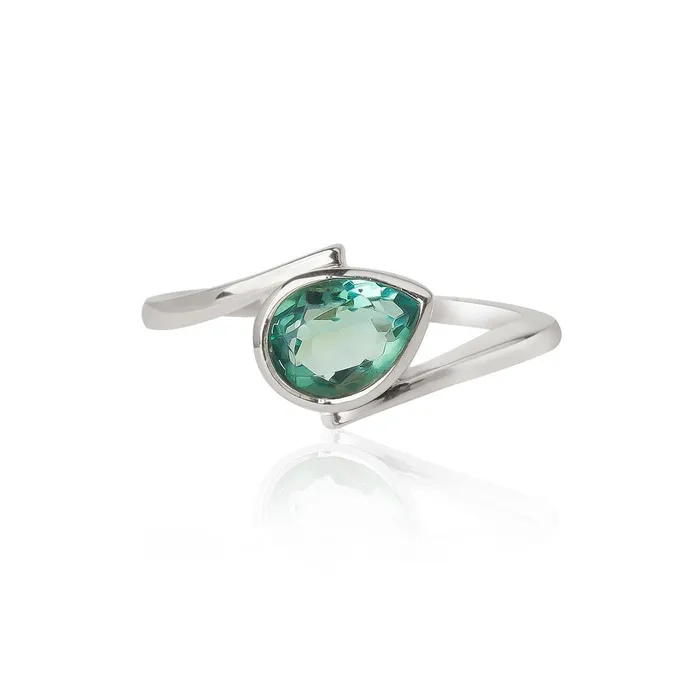 Rings YoTreasure 120 Ct Green Fluorite 925 Sterling Silver Solitaire Ring Jewelry Rings YoTreasure 120 Ct Green Fluorite 925 Sterling Silver Solitaire Ring Jewelry