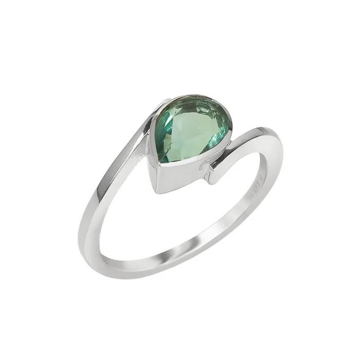 Rings YoTreasure 120 Ct Green Fluorite 925 Sterling Silver Solitaire Ring Jewelry Rings YoTreasure 120 Ct Green Fluorite 925 Sterling Silver Solitaire Ring Jewelry