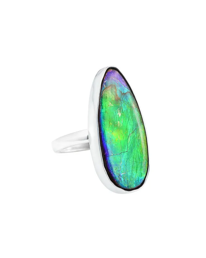 Rings YoTreasure 1165 Ct Ammoite Ring Solid 925 Sterling Silver Jewlry