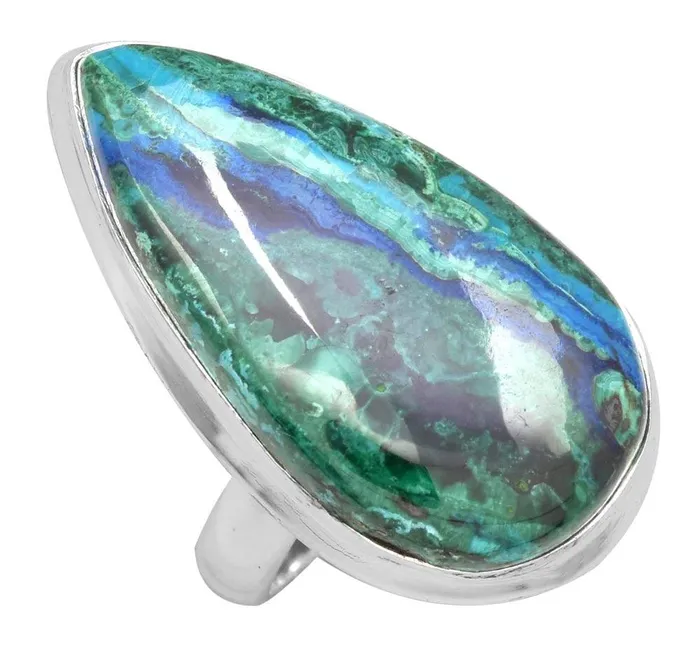 Rings YoTreasure Azurite Malachite 925 Sterling Silver Rings Silver Jewelry Rings YoTreasure Azurite Malachite 925 Sterling Silver Rings Silver Jewelry
