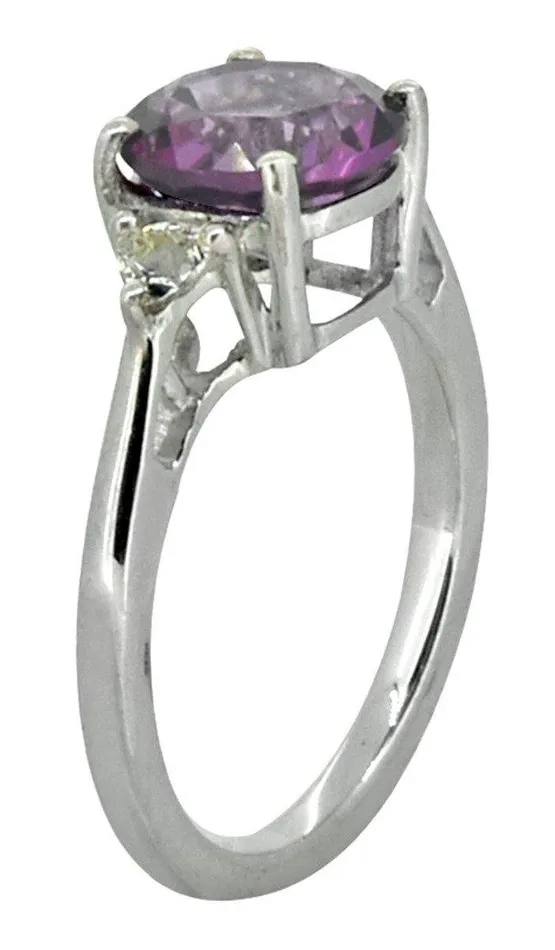 Rings YoTreasure Crimpson Red Topaz Solid 925 Sterling Silver Ring Jewelry