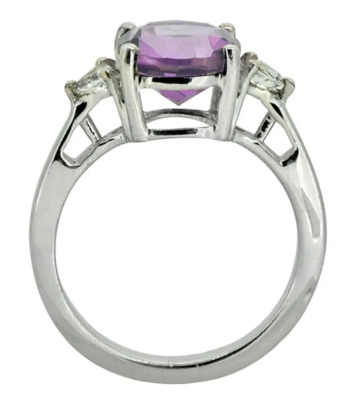 Rings YoTreasure Crimpson Red Topaz Solid 925 Sterling Silver Ring Jewelry