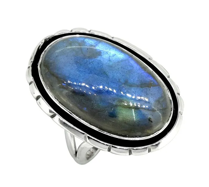 Rings YoTreasure Labradorite Ring Solid 925 Sterling Silver Gemstone Jewelry Rings YoTreasure Labradorite Ring Solid 925 Sterling Silver Gemstone Jewelry