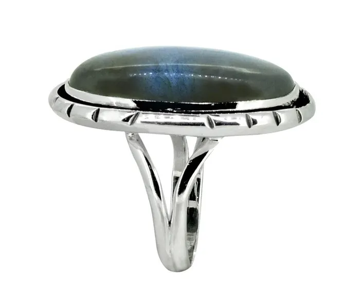 Rings YoTreasure Labradorite Ring Solid 925 Sterling Silver Gemstone Jewelry