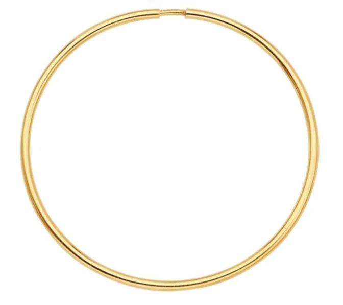 Rio Grande Earrings 14k Yellow Gold Endless Hoop 34mm Earrings I9196