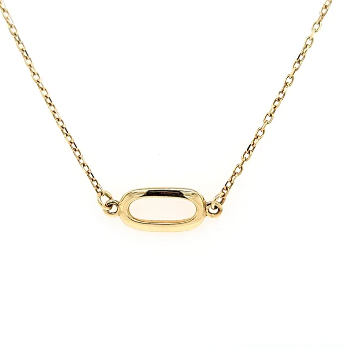Royal Chain 14k Yellow Gold Elongated Link Long Necklace I5862 Necklaces