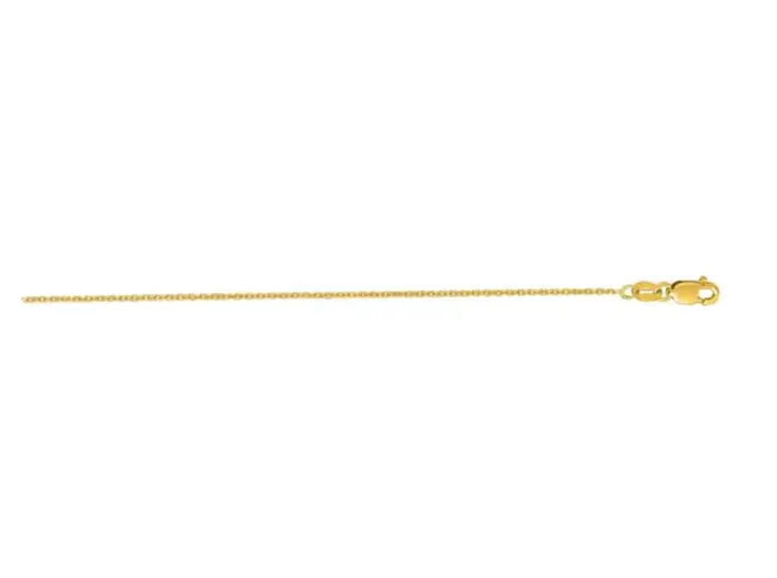 Royal Chain Necklaces 14k Yellow Gold 11mm Diamond Cut Cable Chain