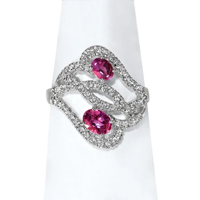 Safiya Jewels Angels Kiss 14K White Gold Natural Alexandrite Ring Rings