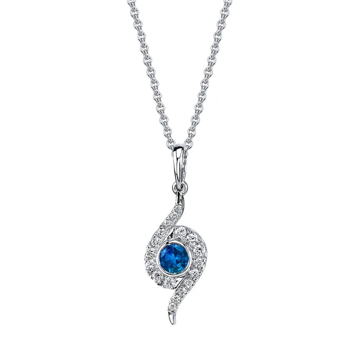 Safiya Jewels Necklaces Celestial 14K White Gold Natural Alexandrite Pendant Safiya Jewels Necklaces Celestial 14K White Gold Natural Alexandrite Pendant