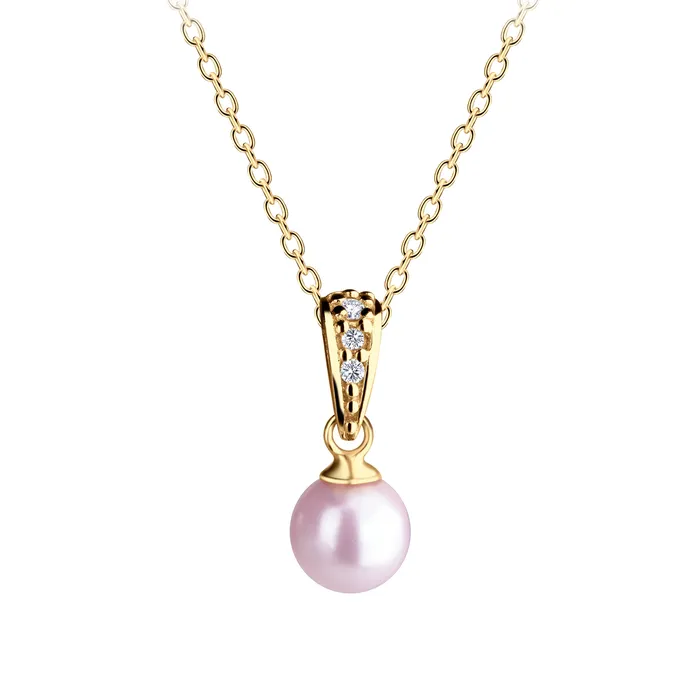 SALE 14K GoldPlated Childrens Pink Pearl Necklace for Kids Cherished Moments Necklaces SALE 14K GoldPlated Childrens Pink Pearl Necklace for Kids Cherished Moments Necklaces