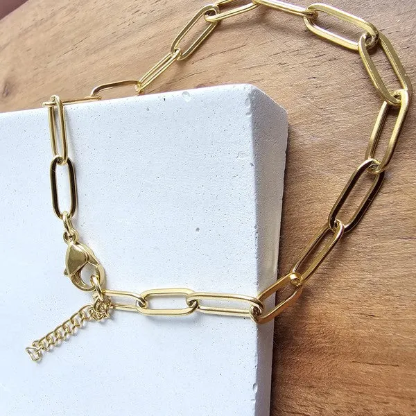 Spiffy Splendid Bracelets Luxe Gold Paperclip Bracelet