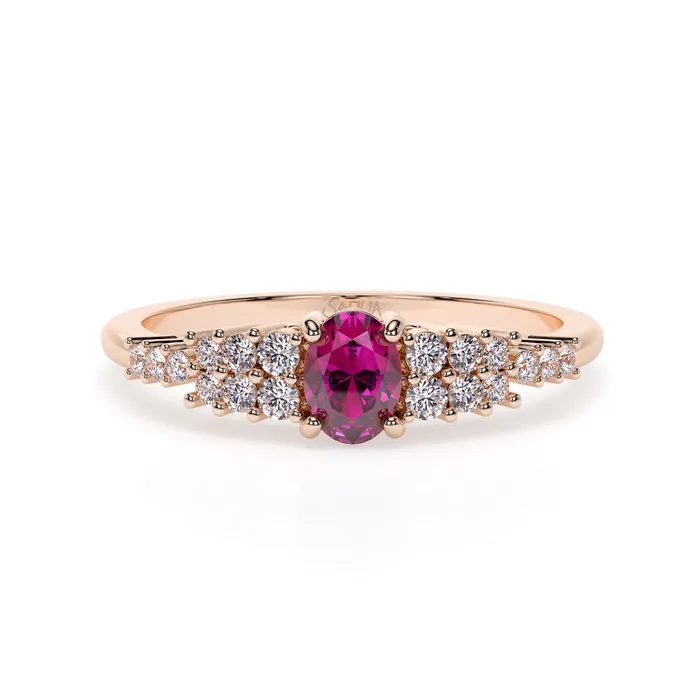 Tranquility 14K Rose Gold Natural Alexandrite Ring Safiya Jewels Rings