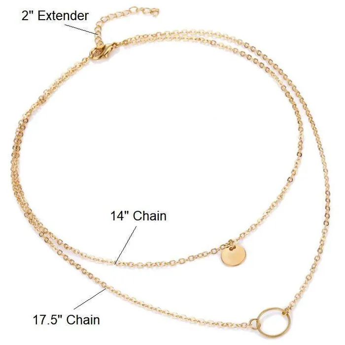 Twin Flame Layered Necklace Ellie Sage Necklaces
