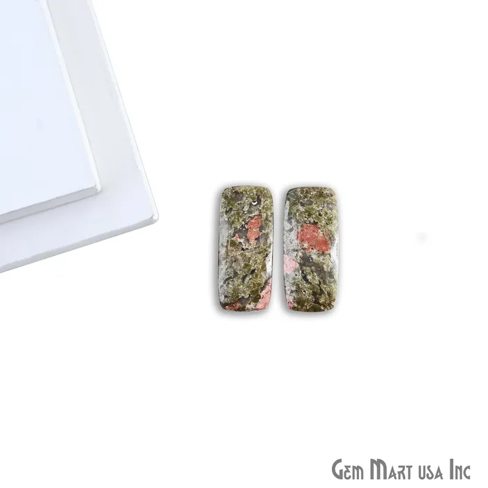 Unakite Octagon Shape 31x14mm Loose Gemstone For Earring Pair GemMartUSA Earrings