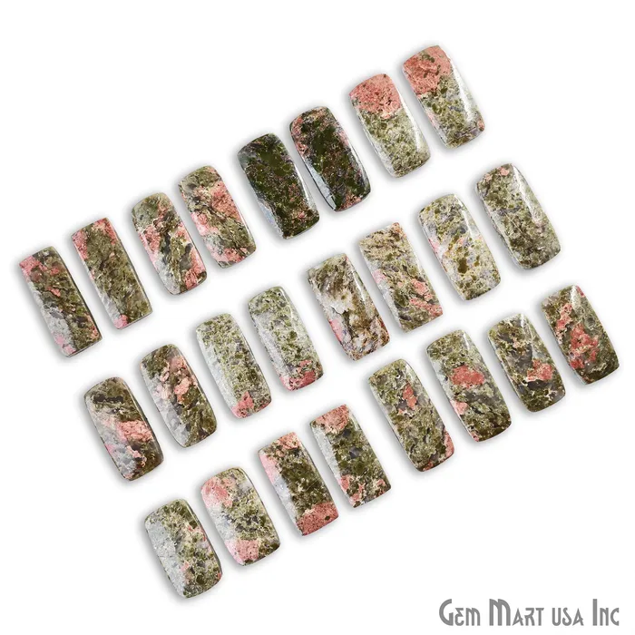 Unakite Octagon Shape 31x14mm Loose Gemstone For Earring Pair GemMartUSA Earrings
