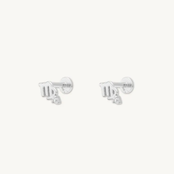 Virgo Zodiac Star Sign Flat Back Earrings Camile Stone Earrings