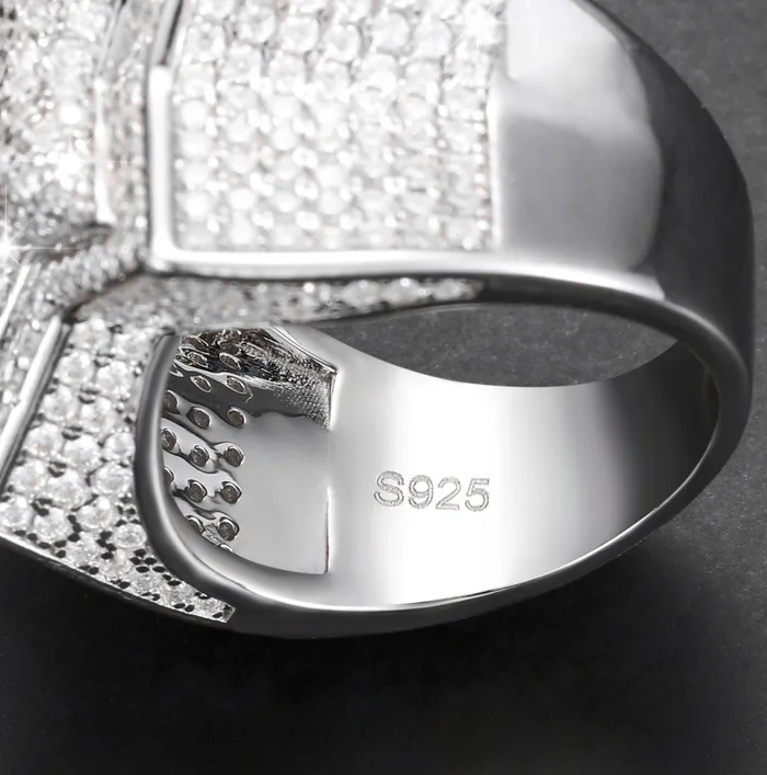 VVS1 Ring Iced Out Ring Star Ring Moissanite Ring Hip Hop Ring Iced Out Star Ring Big Star Ring Moissanite Rings Iced Ring Minx London Rings