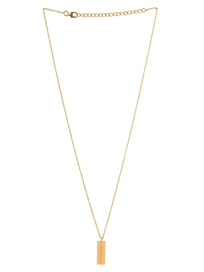 YoTreasure Charm Mama Letter Vertical Bar Pendant Solid 925 Sterling Silver Gold Plated Chain Necklace Women Jewelry Gifts for Mother Necklaces
