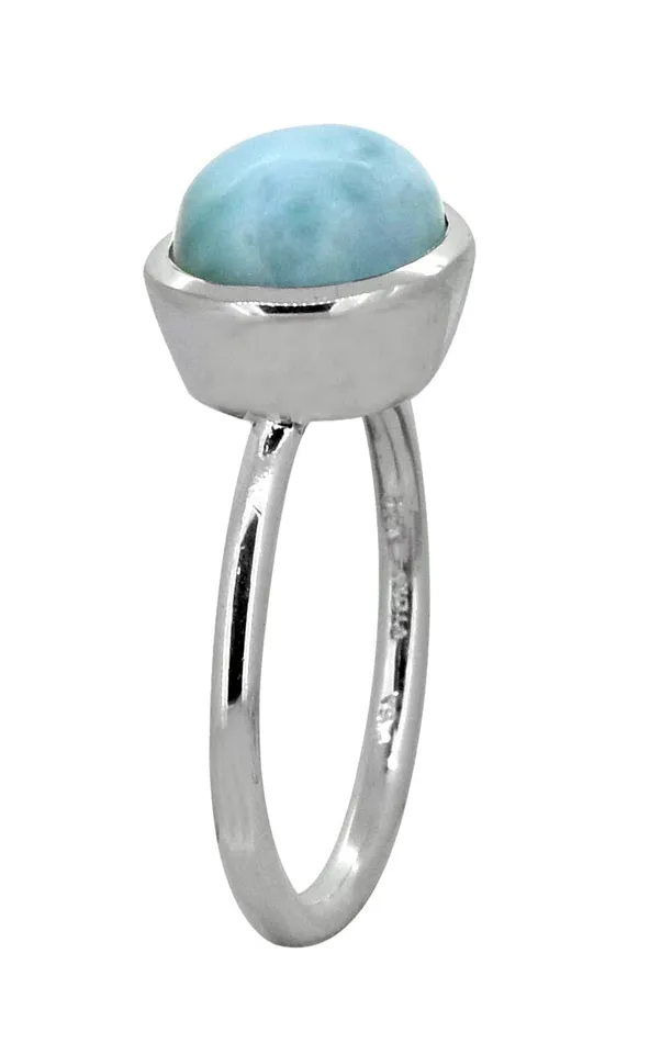 YoTreasure Larimar Solid 925 Sterling Silver Ring Rings