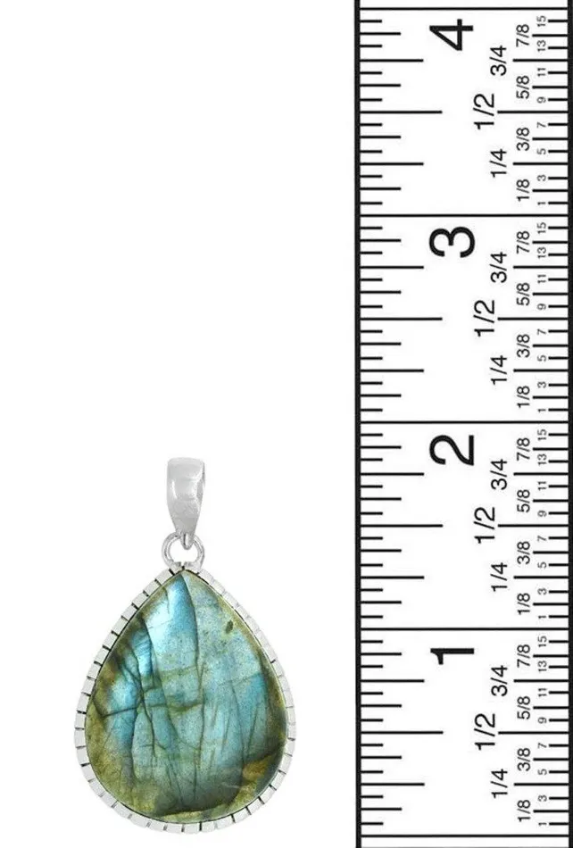 YoTreasure Necklaces Blue Labradorite Gemstone Pendant Sterling Silver Fashion Women Chain Necklace Designer Jewelry 18